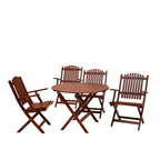 Slite garden group armchairs with round table