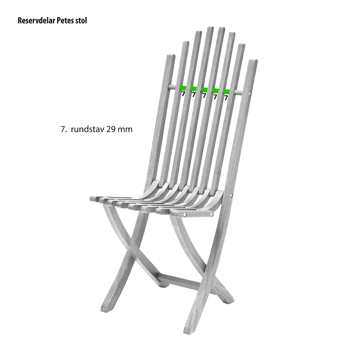 Reservdelar Petes stol